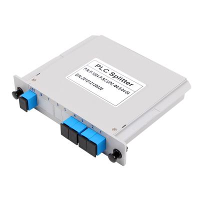 China 1*4 Fiber Optic PLC Splitter 1x4 LGX Box Cassette Card Inserting SC/UPC PLC Splitter Module 1x2 for sale