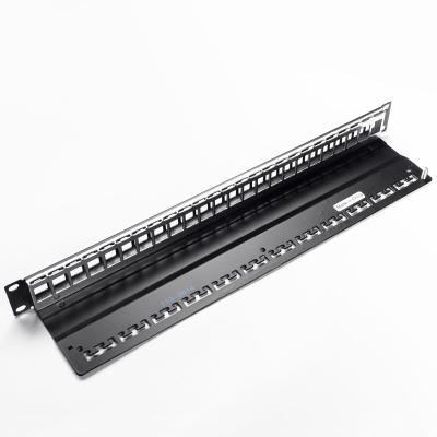 China 3M Volition UTP RJ45 Cat6 Classic Black Aluminum Network 24ports / 48 Ports VOL-PPCB-F24K Patch Panel for sale