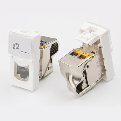 China Legrand Style CAT6A RJ45 Rotary FTP Keystone CAT6A Protected Module 76573 CAT6A for sale