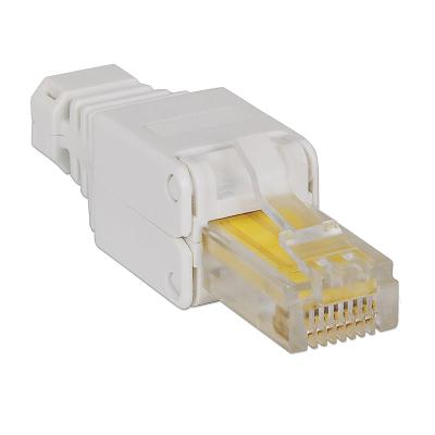 China Networking Cable RJ45 UTP Field Connector Plug - RJ45 Connector Jack Cat5/CAT6 Trapezoidal Tool Free Modular Jack for sale