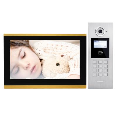 China Metal 10.1 Inch High Quality Doorbell With Physical Video Door Phone Multi Button Night Version Apartment System for sale