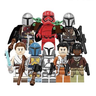 China Safety StarWars Darth Vader Baby Yoda Mandalorian Imperial Building Blocks Figure Plastic Educational Toy KF6111A for sale