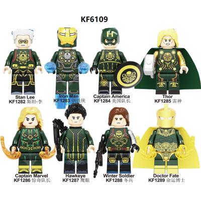 China Mini Heroes Hydra Doctor Fate Thor Hawkeye Figures Safety Building Blocks Children Model Toys KF6109 for sale