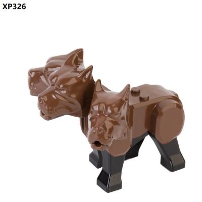 China Safety Harry Mini The Road Way Hell Three - Headed Dog Fluffy Figures Building Block Bricks Kids Toy for sale