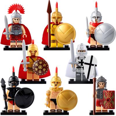 China Commander Building Blocks Children of Army Medieval Knights Arvoesine Rome Security Soldier Toys Kids Gift X0164 for sale