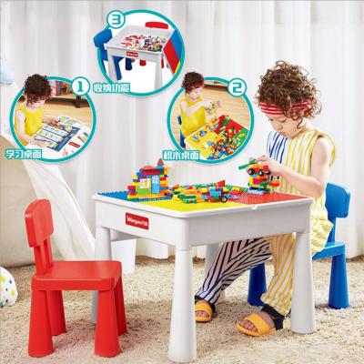 China Multifunctional Building Safety Table And Chairs Kids Blocks Play Table Learn Desk for sale