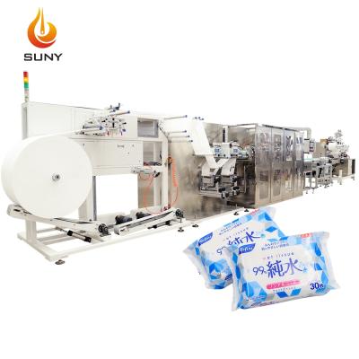 China Full Automatic Factory 5-30 Sheets Flushable Wet Wipes Making Machine Moist Wipes Price for sale