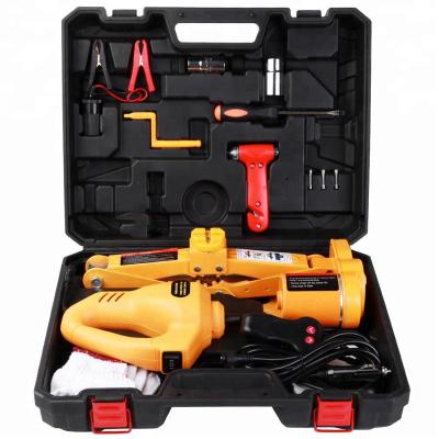 China Auto Repair Tools Chinese Factory Portable Electric Car 2T Screw Scissor Jack and Impact Wrench DC12V for Quick Changing Tire for sale