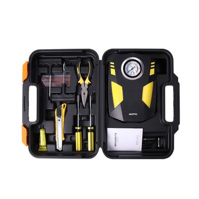 China High Quality Multifunctional Black Yellow Portable Portable Car Tire Compressor Tire Pump Tool Kit Household Tool For Home Repairing Pointer Tire for sale