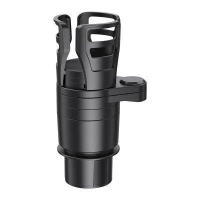 China Logo Multifunctional Customized Adjustable 4 in 1 Adjustable Telescopic Rotating Car Cup Holder Expander for sale