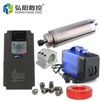 China HQD Spindle DRILL Motor 3.2kw by Water Cooling 24000rpm High Speed ​​Er20 Diameter 100mm Er20 Motor of CNC Router Lathe Engraving Machine for sale