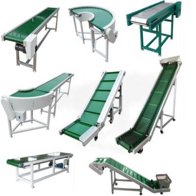 China Farms Customized Belt Conveyor Assembly Line Transfer Green PVC Industrial Belt Conveyor for sale