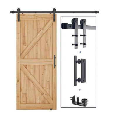 China Modern Smoothly and Quiet Heavy Duty Sliding Adjustable Barn Door Floor Guide Roller Barn Door Hardware Kits for sale