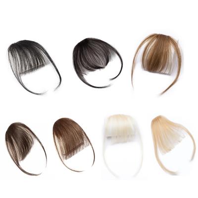 China Free Part Hot Selling Hair Air Flat Bangs Bangs Hair Extension Clip In Bang Clip Human Bangs for sale