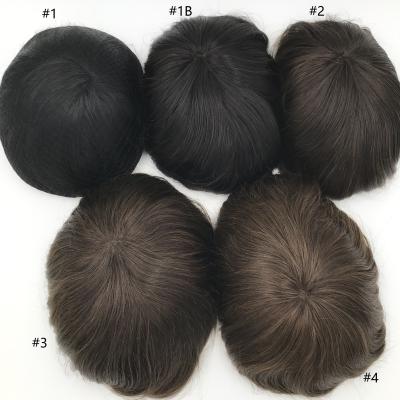 China 100% Remy Human Hair Skin Toupee Hairpiece 6