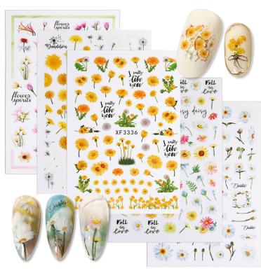 China Other Mix 3397 Series XF3329- Nail Tattoo Stickers Decals Designs Summer Fruits Sunflower Nail Art Sticker Decals for sale