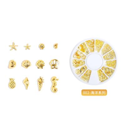 China 3D Nail Studs Nail Art DIY Decoration Hot Hearts Chrome Trendy Hearts Plated Silver Plated Nail Art Alloy for sale