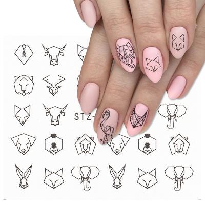 China Cute Animal Cartoon Pattern Watermark Designs Nail Art Beauty Nails Stickers Water Transfer Decals For Nail Art for sale