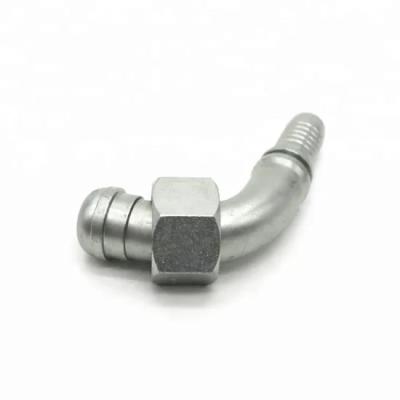 China BSPP 90 Elbow Female Flat Face Seat Ferrule Stainless Steel Hydraulic Fitting Swaged Hose Crimping Fittings 22291 for sale