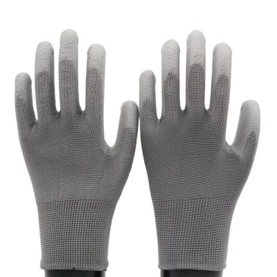 China 13G Polyester Nylon Gardening PU Coated Work Gloves , CE EN388 EN420 for sale