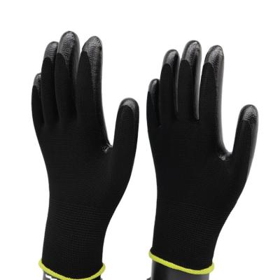 China China Supplier Premium Gardening Black Nitrile Coated Cheap Work Gloves for sale