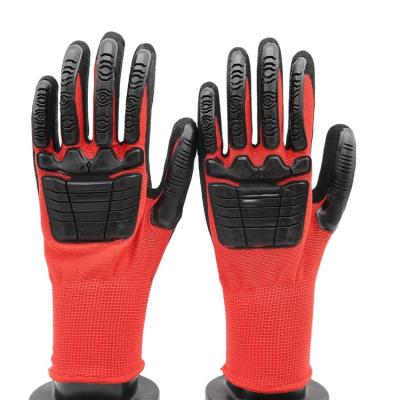 China Nitrile TPR Gloves Anti Vibration Shock Proof Gardening Gloves for sale