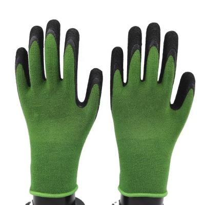 China BMSAFETY Breathable Eco Friendly Work Gloves Nitrile Gardening Fishing Palm Coated Bamboo Fiber Garden Gloves for sale