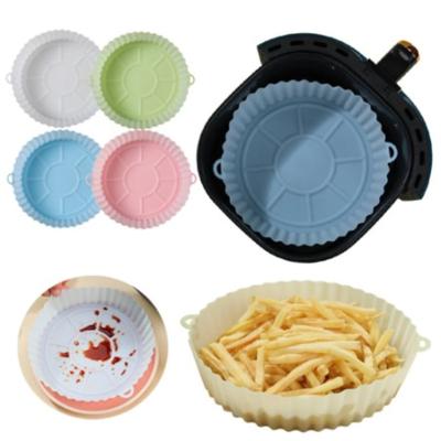 China Sustainable Reusable Pot Silicone Baking Tray Round Pizza Food Plate Easy To Clean Foldable Baking Accessories for sale