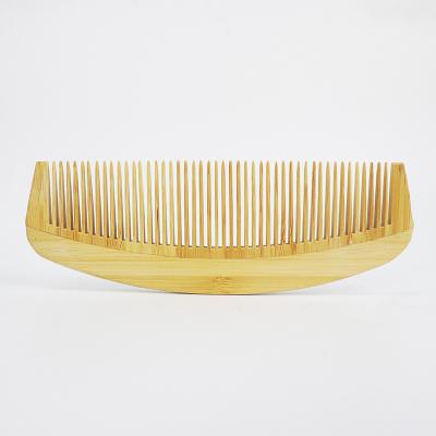 China Compact Customized Logo Biodegradable Bamboo Wooden Combs Anti Static Natural Fine Tooth Wood Comb for sale