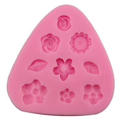 China Viable Silicone Mold Flower Design Soap Mold Cake Decorating Tools Baking Accessories Heat Resistant for sale