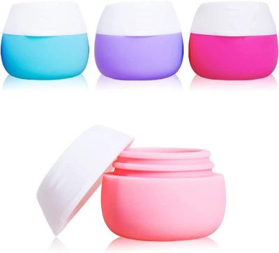 China Freshness Preservation 20ml Silicone Container Cosmetic Makeup Storage Jars Portable Travel Pill Box Lotion Cream Bottles For Girl Easy To Carry for sale