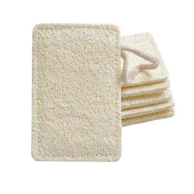 China Sustainable Kitchen Loofah Brush Dish Washing Sponge Brush Scrubber Recycled Eco Friendly Loofah Dish Cleaning Pads for sale