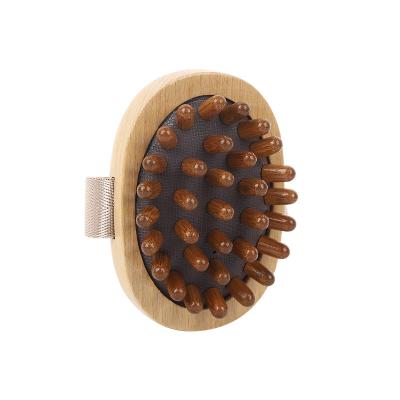 China All Natural Body Anti Cellulite Brush Wooden Massage Relieve Oil Spa Air Cushion Massage Brush Strained Air Cushion Paint Dead Skin Remover for sale