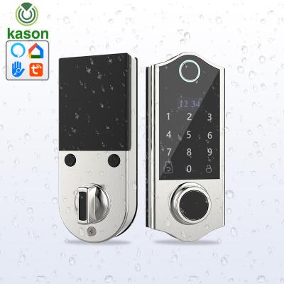 China Modern Easy Installation Motorized Automatic Open Economical Keyless Smart Fingerprint Lock Entry Code Button ELECTRONIC DEADBOLT LOCK for sale