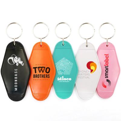 China Retro Motel Double Sides Key Chain High Quality Custom Design Blank Printing Vintage Hotel Room Key Chain for sale