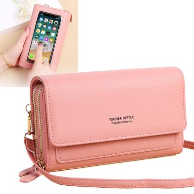 China Eco-friendly Summer Casual Cross - Body Women Version Horizontal Phone Pouch Slanted Shoulder Touch Screen Mobile Phone Cross Bag for sale