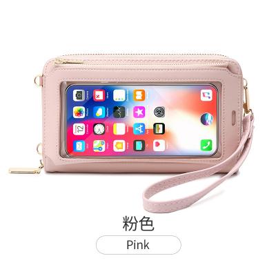 China Colorful New Women Touch Screen Phone Bag Eco-friendly Leather Handbags Purses Ladies Cross - Body Hand Touch Screen Bag for sale