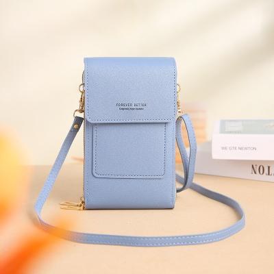 China Fashion Eco-friendly Latest Single Shoulder Cross Body Handbags Girls Pinch Women Touch Screen Phone Bag for sale