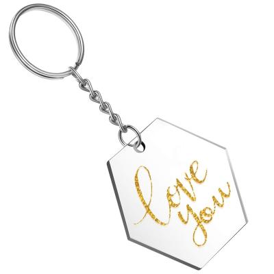 China Plastic Manufacturer Clear Custom Printing Glitter Logo Key Chains Acrylic Charm Diy Custom Design Customized Acrylic Key Chain for sale