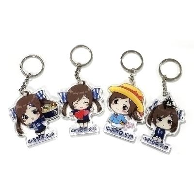 China Factory Wholesale Cheap Price Plastic Factory Wholesale Eco-friendly Epoxy Acrylic Anime Key Chain Custom Acrylic Charm for sale