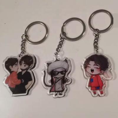 China Plastic Acrylic Key Chain Make Your Own Design Printed Custom Logo Pendant Key Chain Acrylic Charms Glitter Epoxy Acrylic Charm Key Chain for sale