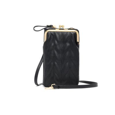 China Shoulder/- cross sling phone bag new PU leather body bags mini fashion elegant simple size wholesale high quality shoulder-cross body woman for sale