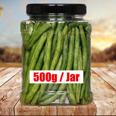 China Wholesale OEM Jar 500g VF Bean Snacks Dried Crispy Green Vegetables Dehydrated Crispy Dried Fruits Vegetables for sale