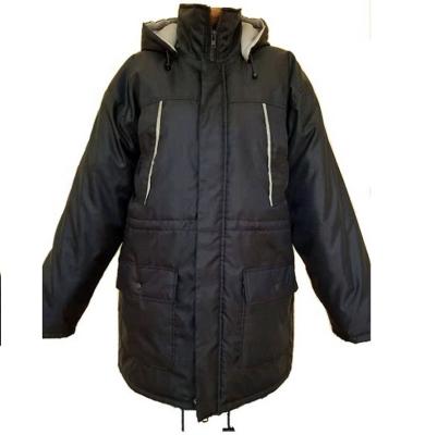 China Outdoor Cold Protection Lady Winter Polyester HI FORCE Padded Reflective Tape Quilted Cold Protection Coat With Detachable Hood for sale