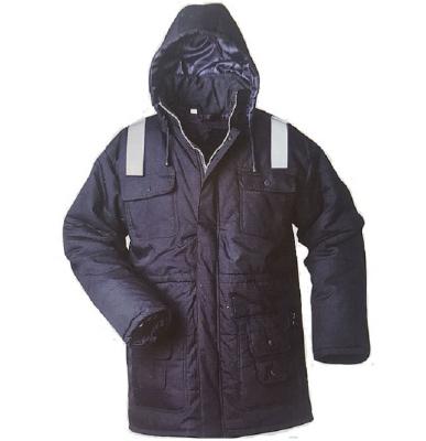 China High Visible Men's Winter Hunting Padded Cotton Quilted Hi FORCE Detachable Hooded Coat for sale