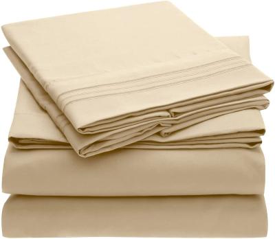 China Anti Static Soft Like 1800tc Egyptian Cotton Sheet Sets , 4 Piece Microfiber Home Sheets for sale