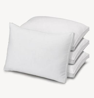 China Anti-static Luxury Hot Selling Plush Allergy Resistant Sleeping Middle Down Like Microfiber Pillow With Gusset for sale