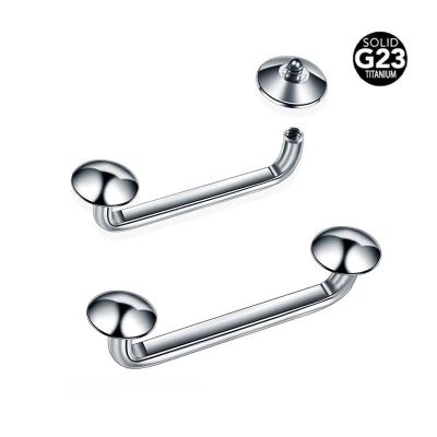 China CLASSIC Titanium 23G U Shape Top Surface Dermal Anchor Barbel Body Piercing Jewelry for sale