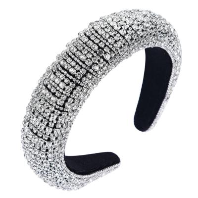 China Sweet Luxury Designer Headbands Women Bride Wedding Baroque Rhinestone Jewelry Hairband for sale