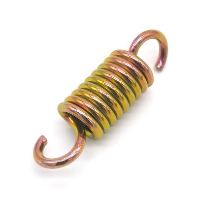 China OEM Size SUS304 Quality Double Hook Spiral Pedal Return Custom Brass Coil Tension Spring for sale